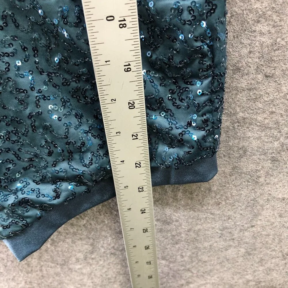 Weissman Biketard Mesh‎ Sequin Girls LC (14) TTYLXOX Teal Dance Costume